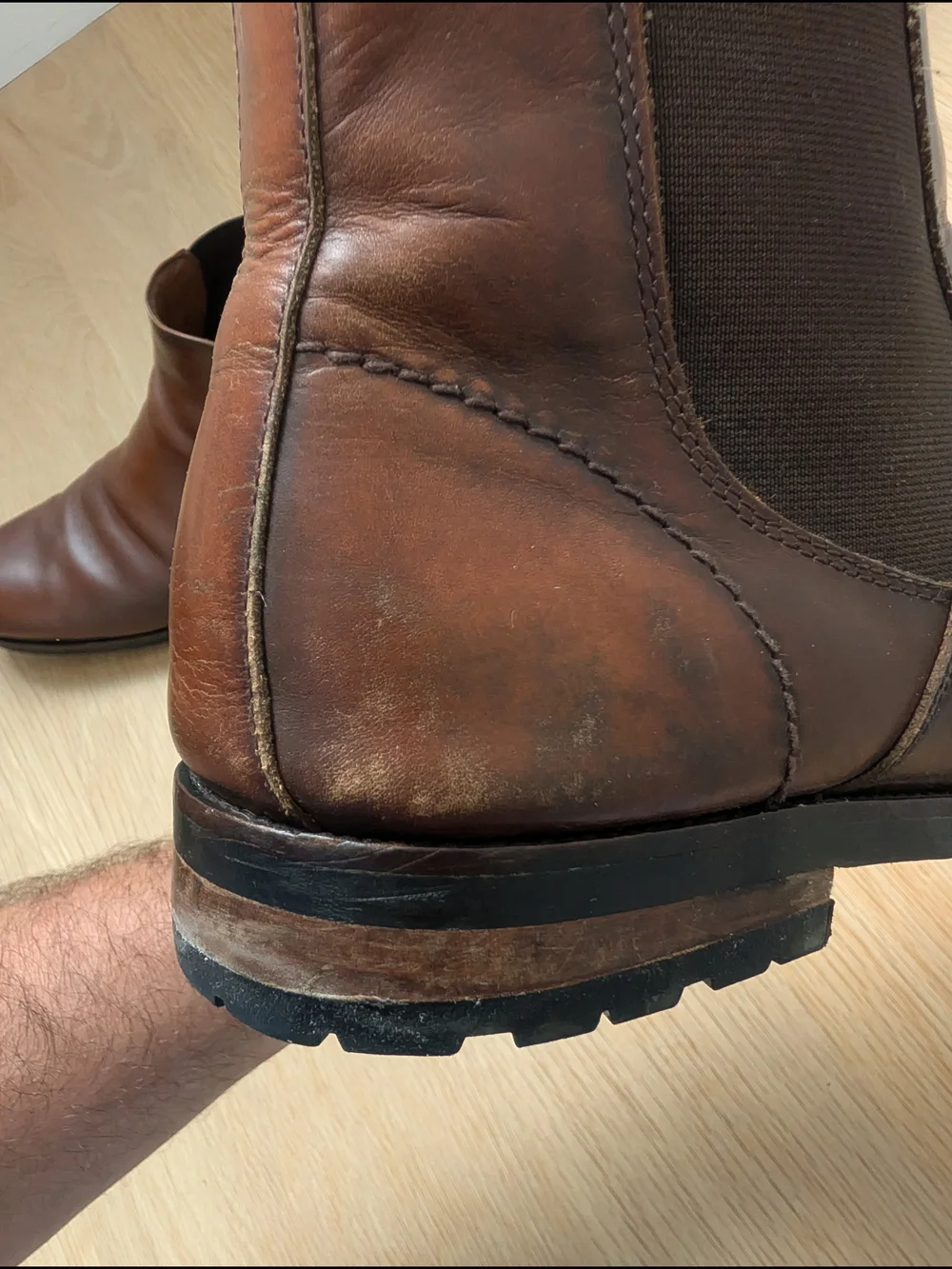 Men's Brown Leather Chelsea Boots - Classic Slip-On Style